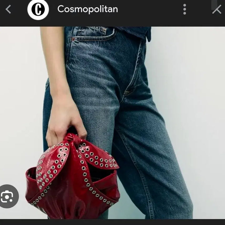 [BUNJANG] ZARA Ribbon Embellished Bucket Crossbody Bag / 자라 리본 장식 버킷 크로스바디 백