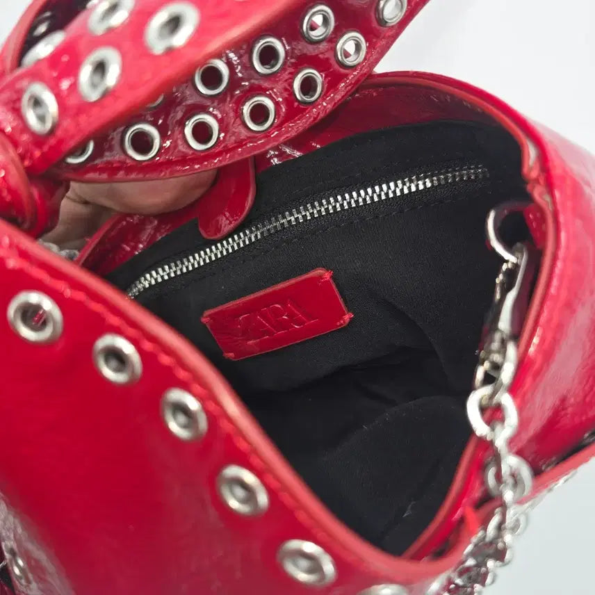 [BUNJANG] ZARA Ribbon Embellished Bucket Crossbody Bag / 자라 리본 장식 버킷 크로스바디 백