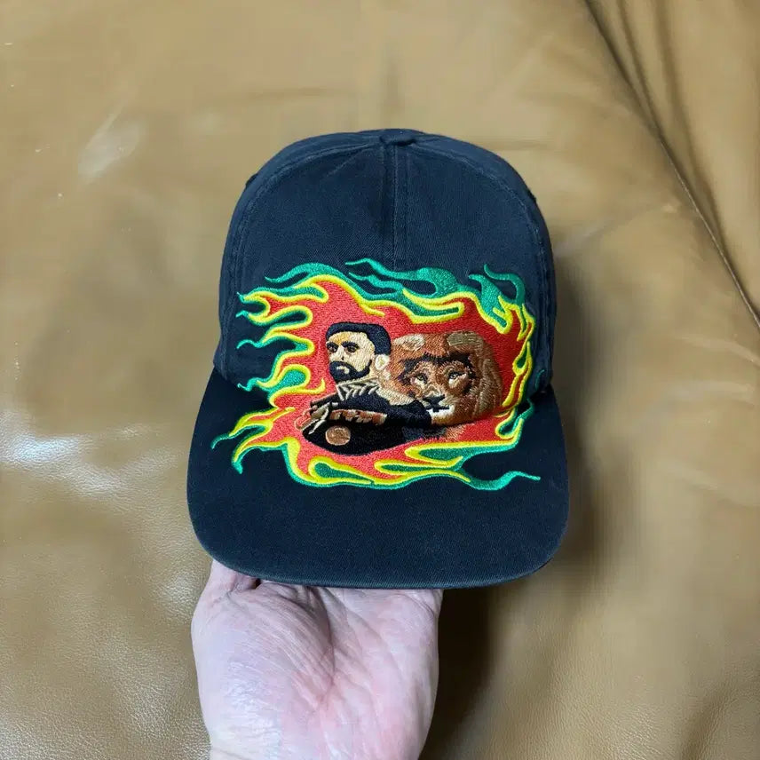 [BUNJANG] Supreme Lion Washed Black 6-Panel Cap / 슈프림 6패널 볼캡 모자 라이온 워시드 블랙