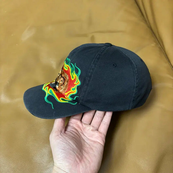 [BUNJANG] Supreme Lion Washed Black 6-Panel Cap / 슈프림 6패널 볼캡 모자 라이온 워시드 블랙