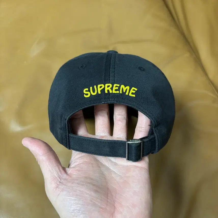 [BUNJANG] Supreme Lion Washed Black 6-Panel Cap / 슈프림 6패널 볼캡 모자 라이온 워시드 블랙