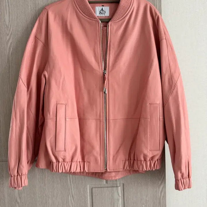 [BUNJANG] A&amp;D Pink Leather Jacket (Size 95) / A&amp;D 핑크 가죽 자켓 95