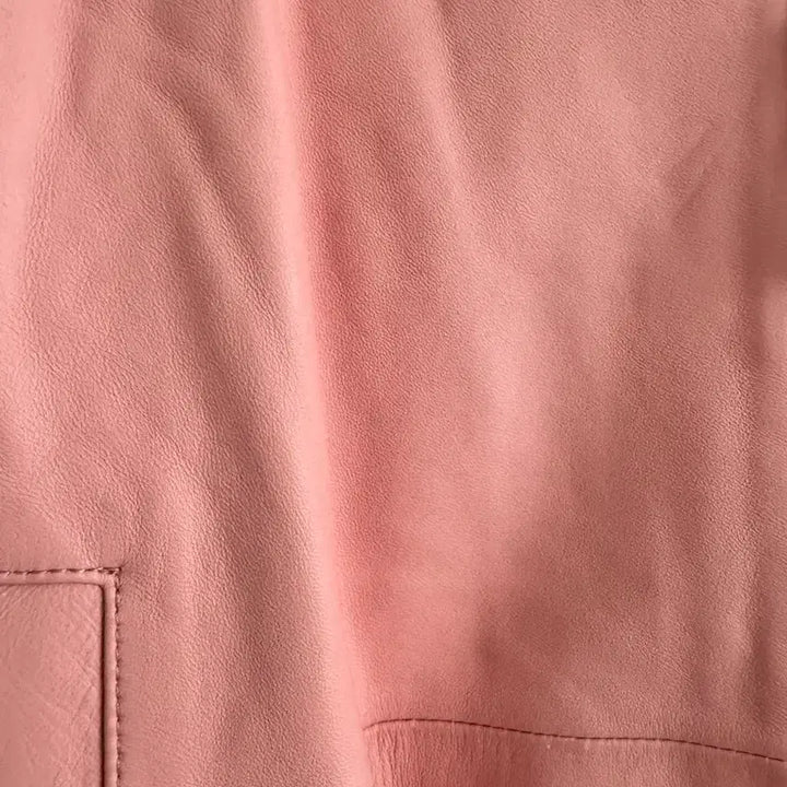 [BUNJANG] A&amp;D Pink Leather Jacket (Size 95) / A&amp;D 핑크 가죽 자켓 95