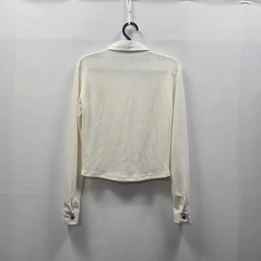 [BUNJANG] 0219 Muze Ivory Ribbed Pocket Long Sleeve Shirt / 0219 muze 아이보리 골지 포켓 긴팔 남방
