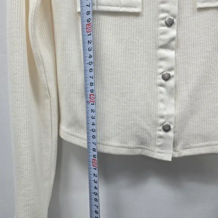 [BUNJANG] 0219 Muze Ivory Ribbed Pocket Long Sleeve Shirt / 0219 muze 아이보리 골지 포켓 긴팔 남방