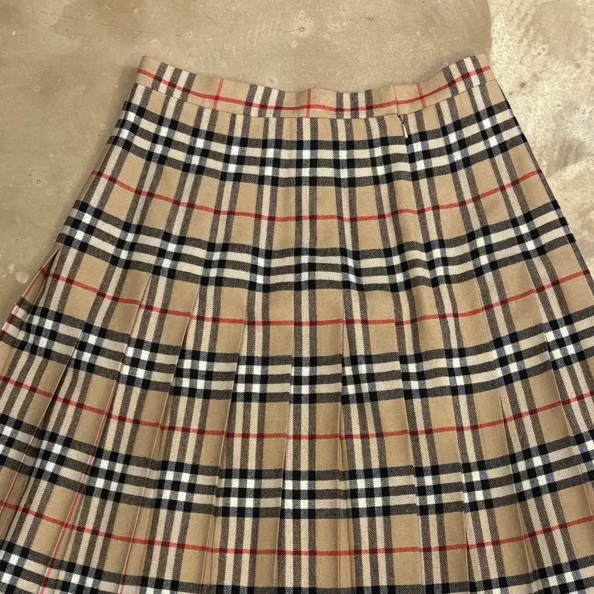 [BUNJANG] Burberry Nova Check Wool Midi Skirt / 버버리 노바체크 울 미디 스커트