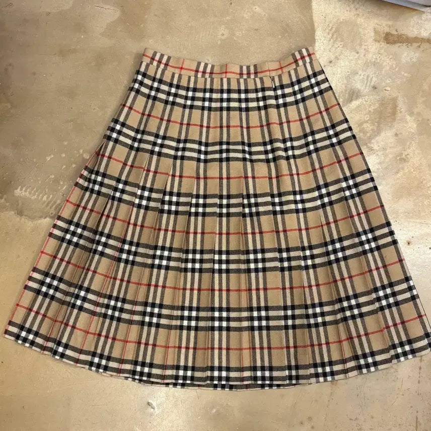 [BUNJANG] Burberry Nova Check Wool Midi Skirt / 버버리 노바체크 울 미디 스커트