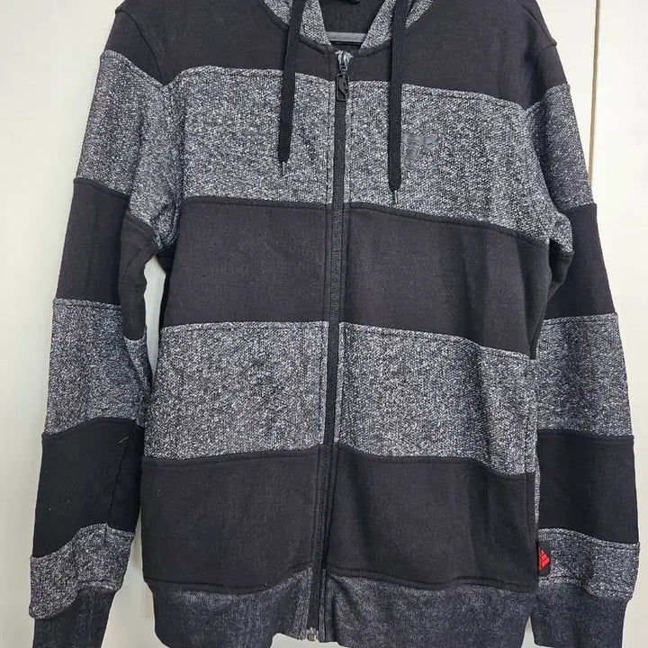 [BUNJANG] Adidas Striped Hoodie Zip-up / 아디다스 블랙/그레이 후드 집업
