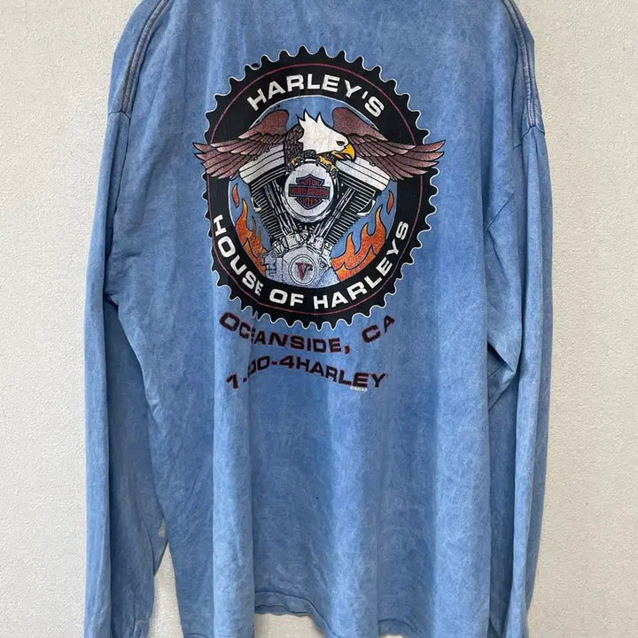 [BUNJANG] Harley Davidson Grunge Vintage Long Sleeve / 90s 할리데이비슨 그런지 빈티지 롱슬리브