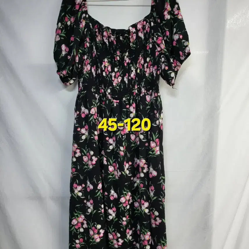[BUNJANG] Vintage Floral Smoke Banding Dress / 플라워 스모크밴딩 원피스 45-120 (77-88-99가능)