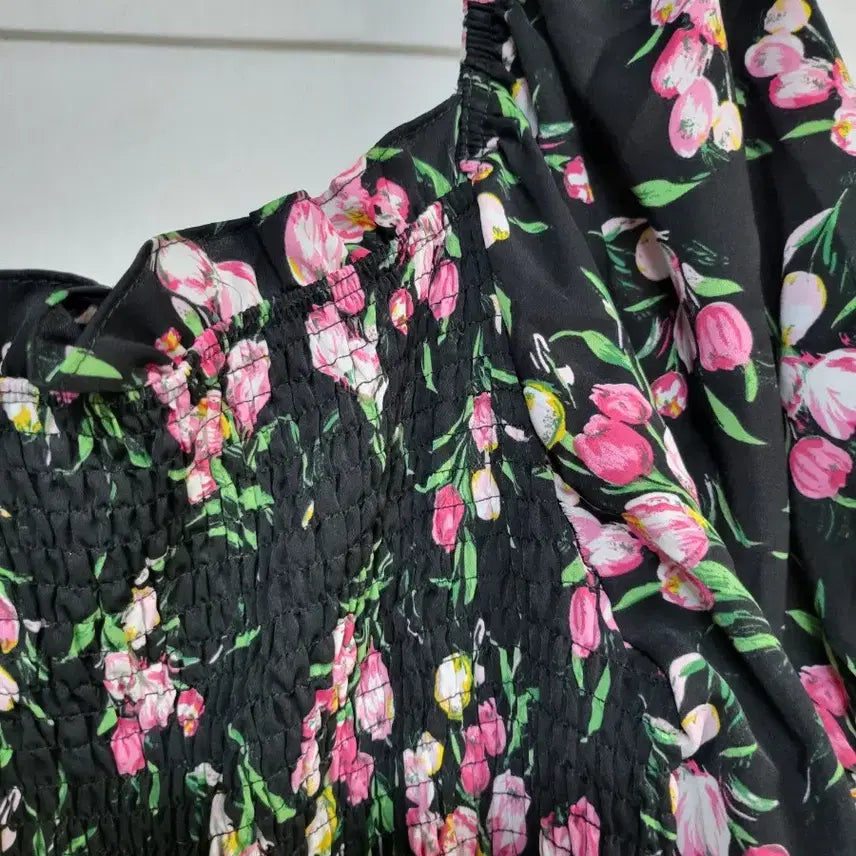 [BUNJANG] Vintage Floral Smoke Banding Dress / 플라워 스모크밴딩 원피스 45-120 (77-88-99가능)