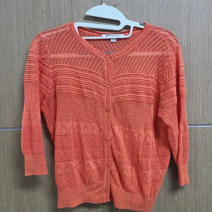[BUNJANG] Thursday Island Orange Knit Cardigan / Thursday Island 주황색 니트 가디건