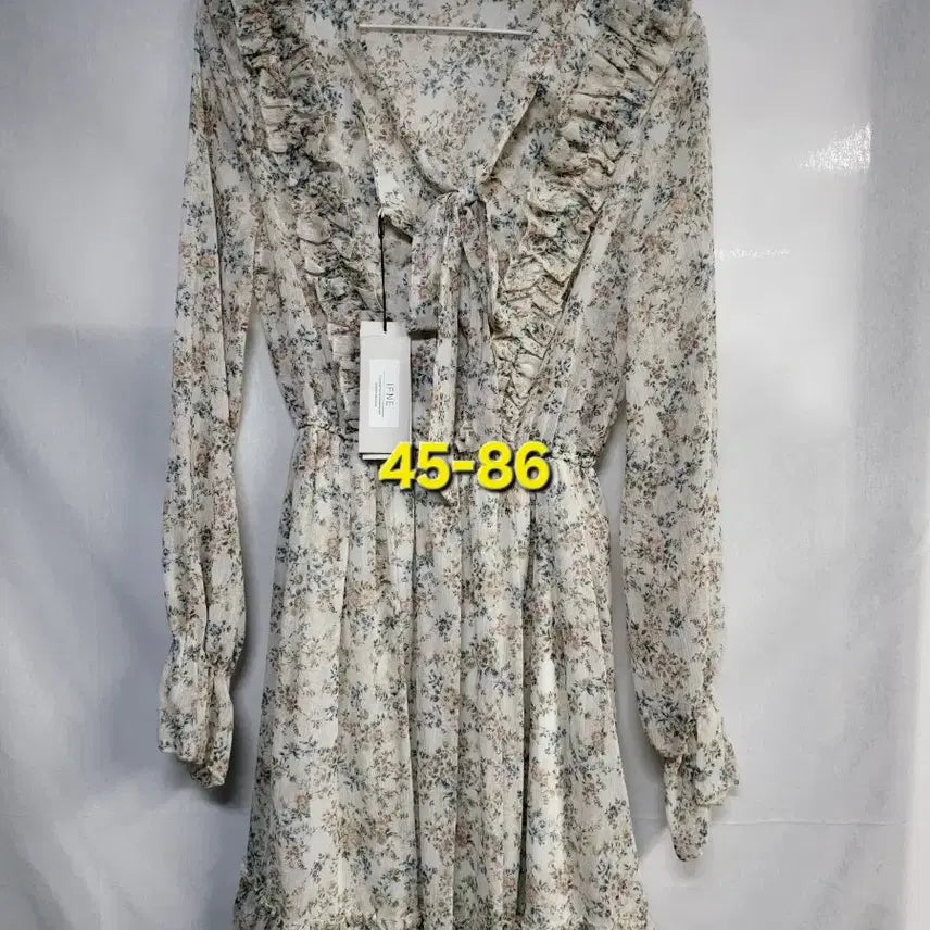 [BUNJANG] Vintage Floral Chiffon Dress / 플라워 쉬폰 원피스 45-86