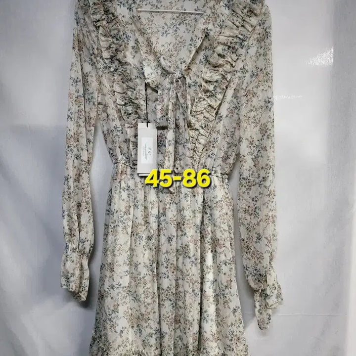 [BUNJANG] Vintage Floral Chiffon Dress / 플라워 쉬폰 원피스 45-86