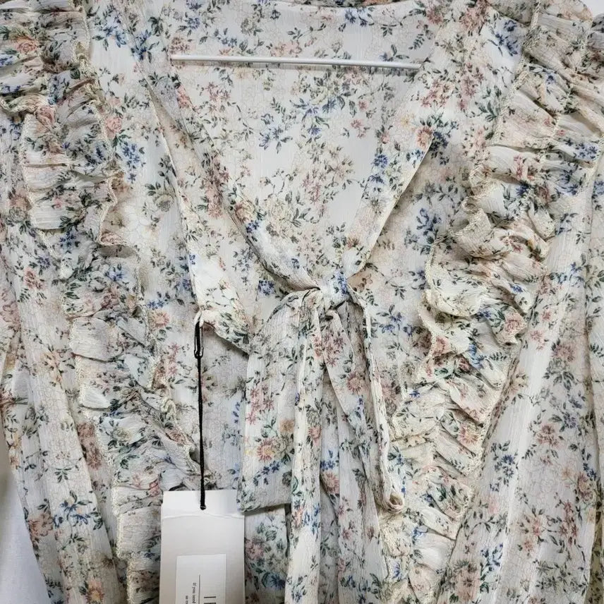 [BUNJANG] Vintage Floral Chiffon Dress / 플라워 쉬폰 원피스 45-86