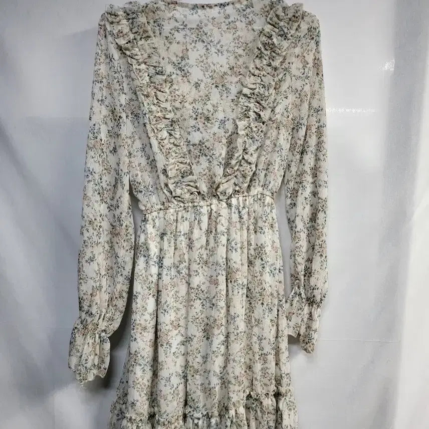 [BUNJANG] Vintage Floral Chiffon Dress / 플라워 쉬폰 원피스 45-86