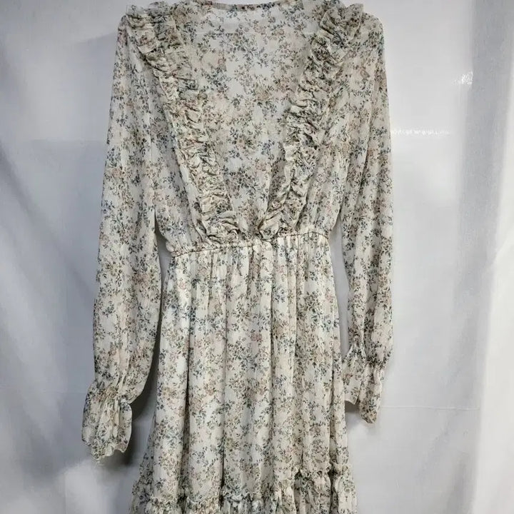 [BUNJANG] Vintage Floral Chiffon Dress / 플라워 쉬폰 원피스 45-86