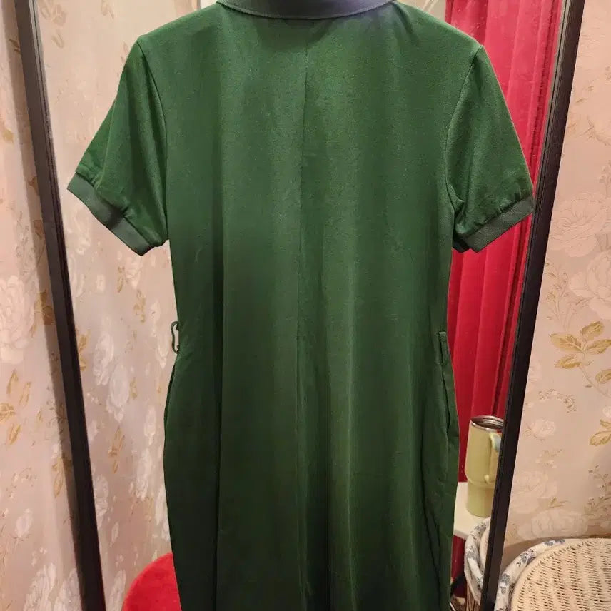 [BUNJANG] Lacoste Polo Shirt Dress Green L / 7/41 라코스테 카라 셔츠 원피스 그린 L