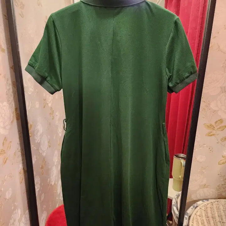 [BUNJANG] Lacoste Polo Shirt Dress Green L / 7/41 라코스테 카라 셔츠 원피스 그린 L