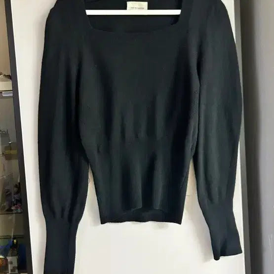 [BUNJANG] Haebaihae Kim Square Neck Cashmere Knit Sweater / 해바이해킴 스퀘어넥 캐시미어 니트