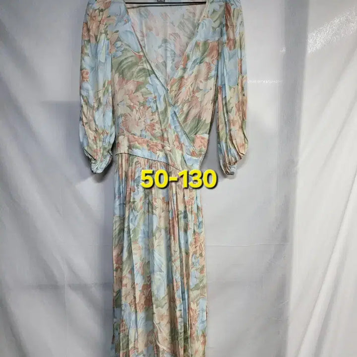[BUNJANG] Vintage Floral Wrap Dress / 플라워 랩 원피스 50-130