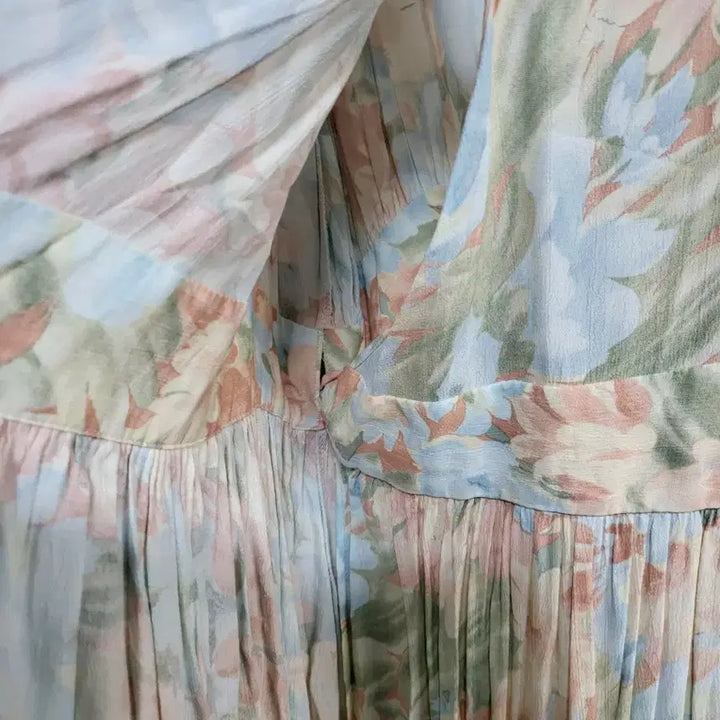 [BUNJANG] Vintage Floral Wrap Dress / 플라워 랩 원피스 50-130