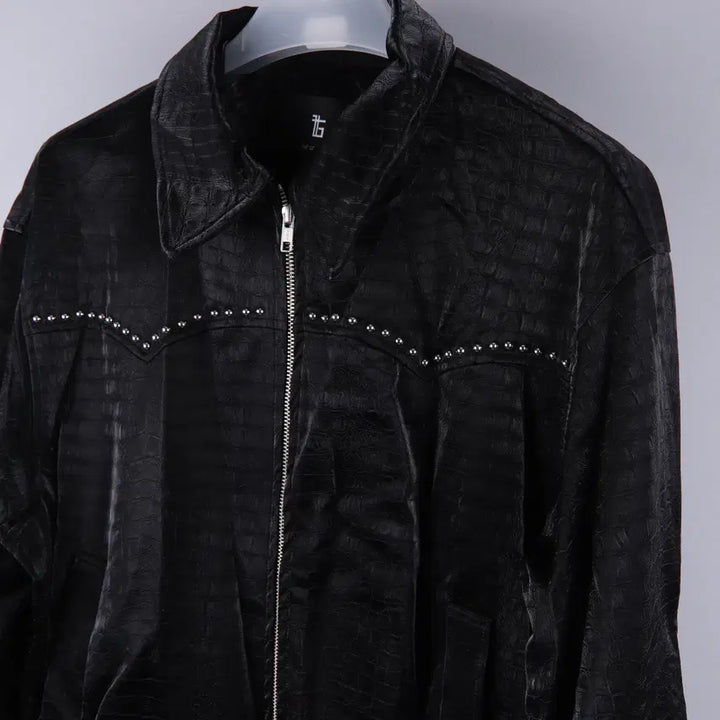 [BUNJANG] Greatest Western Faux Leather Jacket (Black) / 그레이티스트 웨스턴 자켓 블랙 (F)