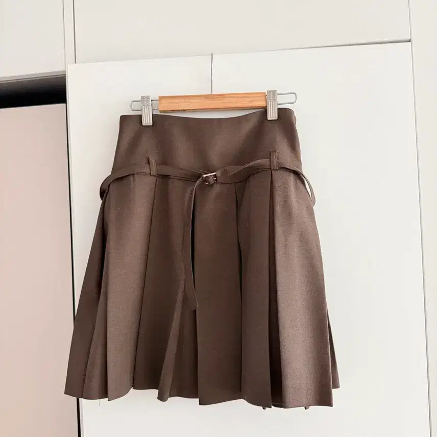 [BUNJANG] Brown Flare Mini Skirt / 브라운 플레어 미니스커트