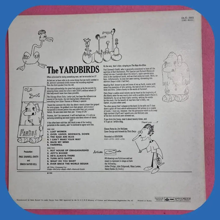 [BUNJANG] Yardbirds Roger The Engineer LP Album / 야드버즈 Roger The Engineer LP NM/M