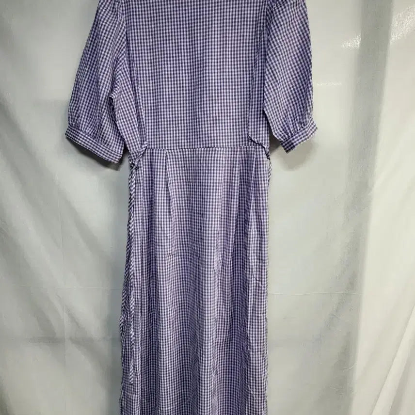 [BUNJANG] Vintage Purple Checkered Dress / 보라 체크 원피스 50-110