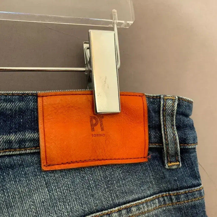 [BUNJANG] PT Torino Distressed Wash Denim Jeans / 32인치 PT토리노 레게 데미지 워싱 스판 데님 청바지