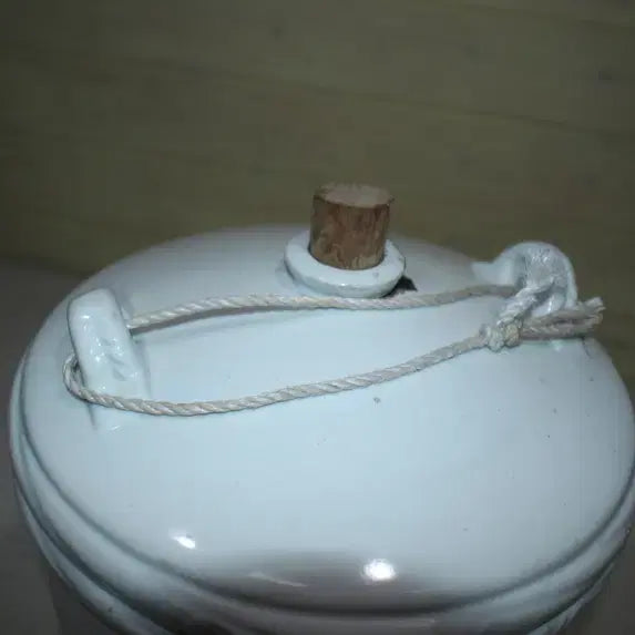 [BUNJANG] 100-Year-Old Joseon Dynasty Celadon Wine Jar / (중대형) 100년 골동품 조선시대 백자 술독 술 항아리 엔틱