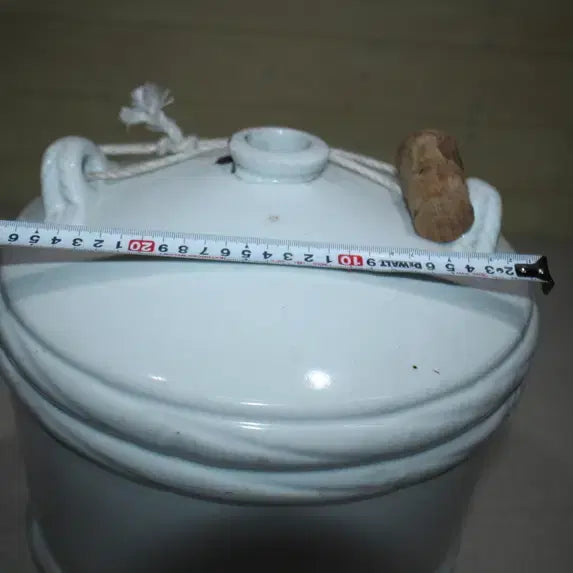 [BUNJANG] 100-Year-Old Joseon Dynasty Celadon Wine Jar / (중대형) 100년 골동품 조선시대 백자 술독 술 항아리 엔틱