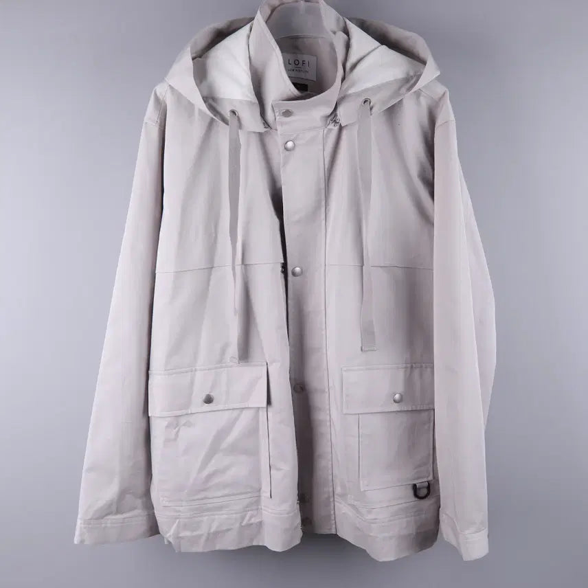 [BUNJANG] Lo-fi Utility Shell Parka Safari Jacket (Gray, XL) / 로파이 유틸리티 쉘파카 사파리 자켓 그레이 (XL)