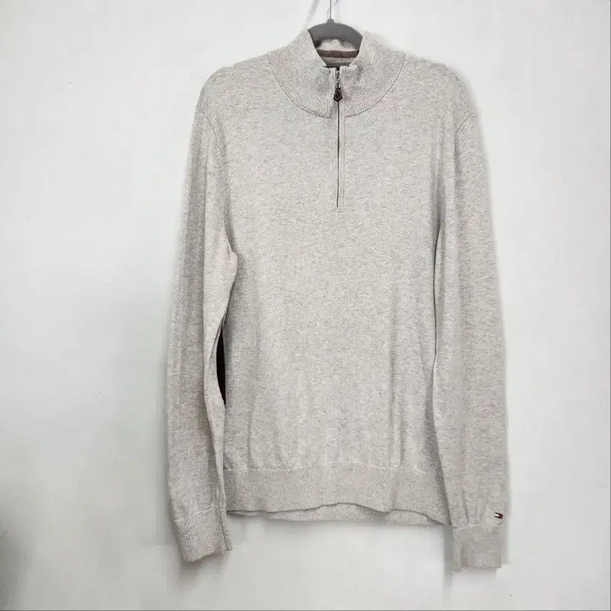 [BUNJANG] Tommy Hilfiger Premium Cotton Half-Zip Knit Sweater / 타미힐피거 프리미엄 코튼 라인 하프집업 니트 L