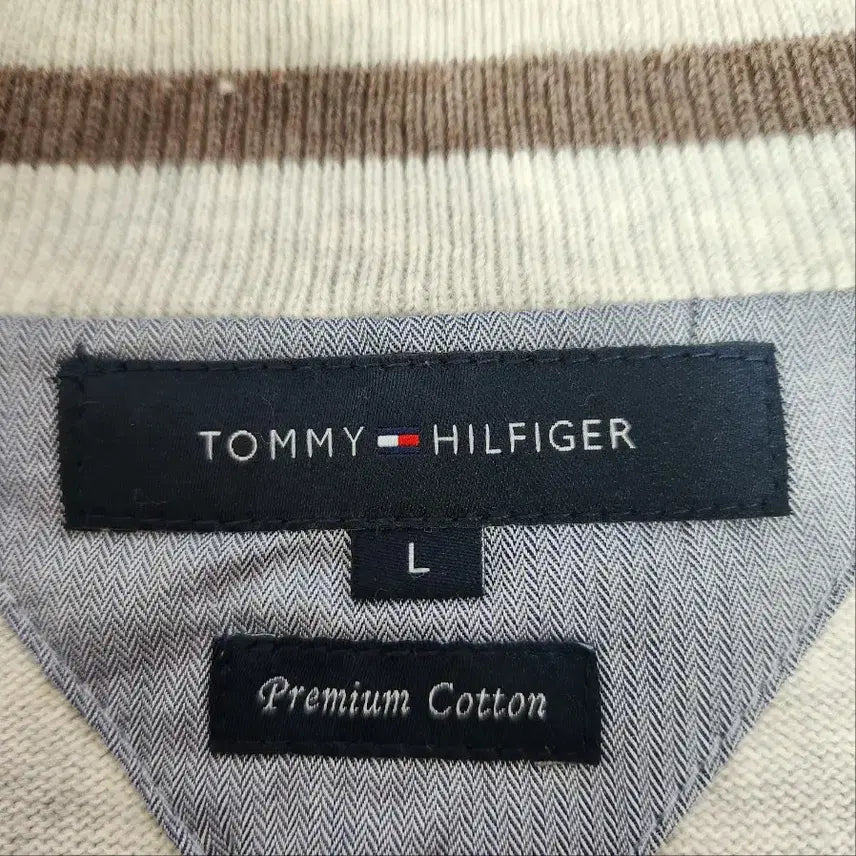 [BUNJANG] Tommy Hilfiger Premium Cotton Half-Zip Knit Sweater / 타미힐피거 프리미엄 코튼 라인 하프집업 니트 L