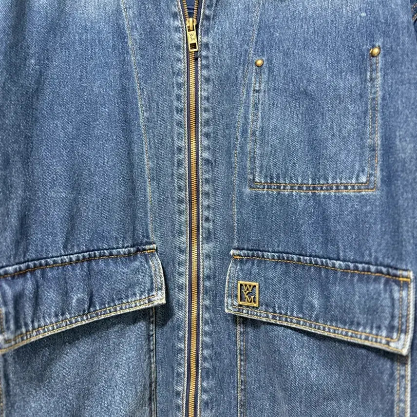 [BUNJANG] Wooyoungmi Denim Zip-up Jacket Blue 48 / 우영미 데님 집업 자켓 블루 48