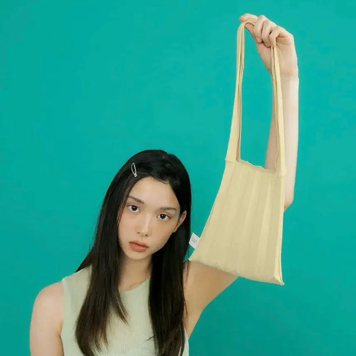 [BUNJANG] Pleatsmama Dream Bag Mini Pearl Shoulder Bag / 플리츠마마 드림백 미니 진주색 새상품 가방