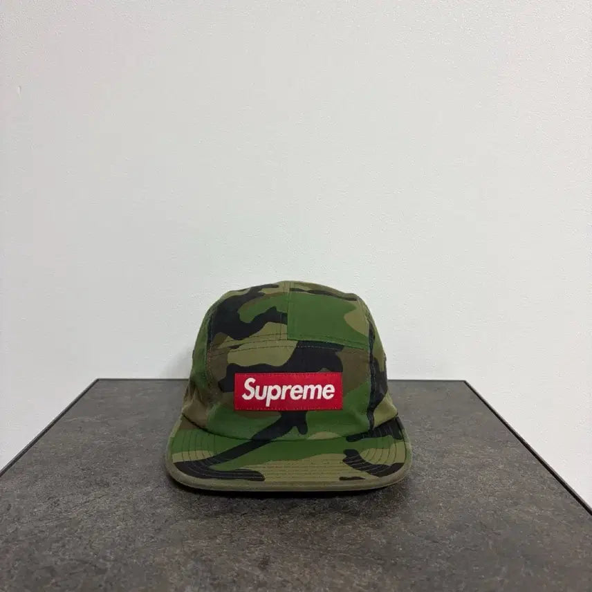 [BUNJANG] Supreme Box Logo Camp Cap Woodland Camo Hat / (OS) 슈프림 박스로고 캠프캡 모자 우드랜드 카모