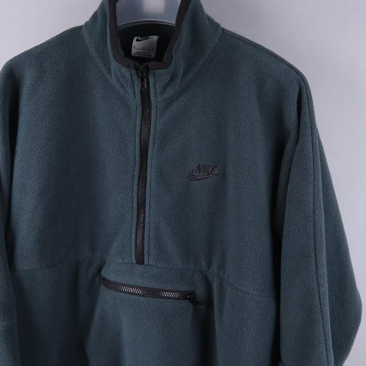 [BUNJANG] Nike Club Fleece Half-Zip Fleece Top (M) / 나이키 클럽 플리스 하프집 플리스 탑 그린 (M)