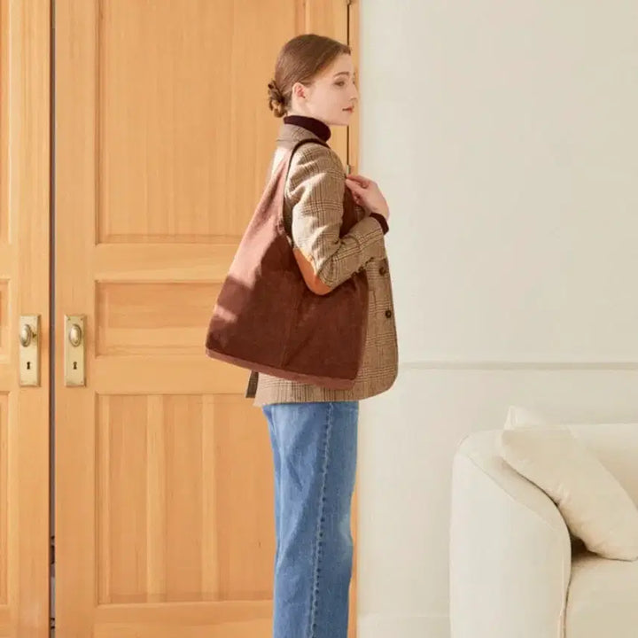 [BUNJANG] Maison de U Day Hobo Bag Suede Brown / [새제품] MAISON DE U 메종드유 데이 호보백