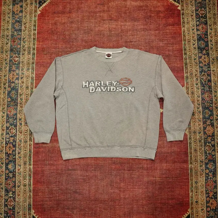 [BUNJANG] Harley-Davidson Wildwood Crewneck Sweatshirt / 00s 빈티지 할리데이비슨 그레이 스웻 판매