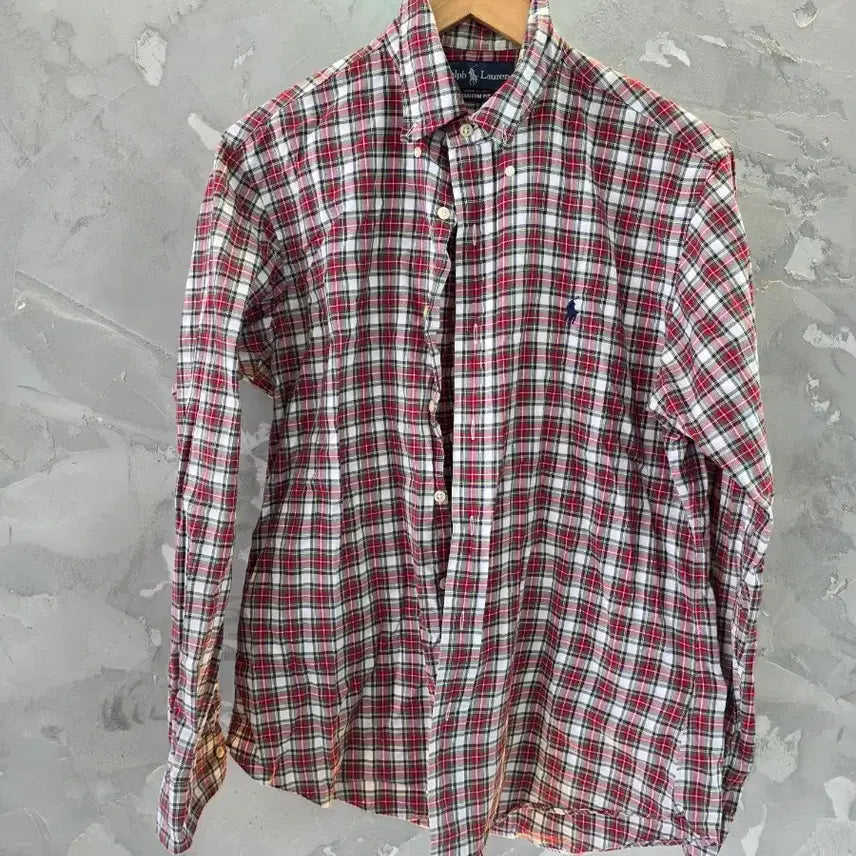[BUNJANG] Ralph Lauren Custom Fit Checkered Shirt - Size M / 랄프로렌 체크 셔츠 M 사이즈 Custom Fit