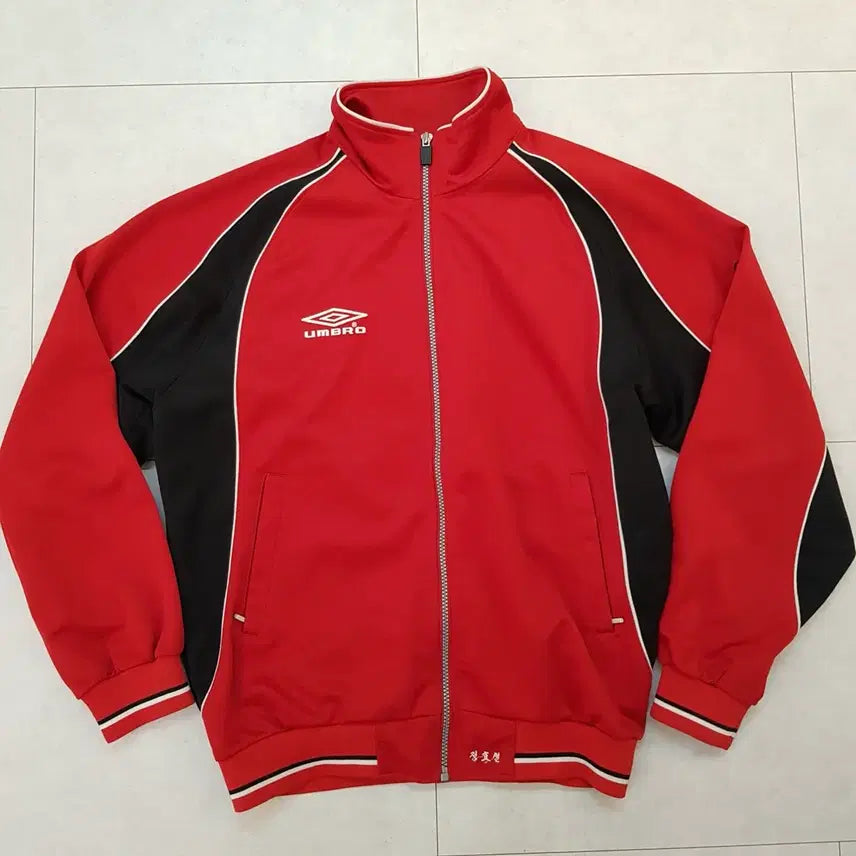 [BUNJANG] Umbro Red/Black Track Top / 엄브로 레드/블랙 트랙탑
