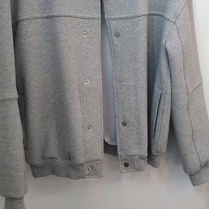[BUNJANG] LOAFER Gray Snap Button Jacket / LOAFER 로퍼 그레이 스냅 버튼 자켓 프리사이즈