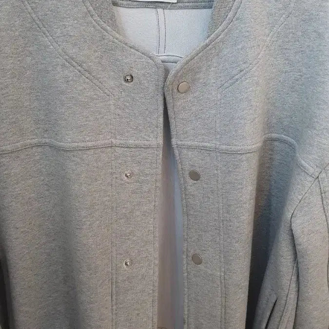 [BUNJANG] LOAFER Gray Snap Button Jacket / LOAFER 로퍼 그레이 스냅 버튼 자켓 프리사이즈