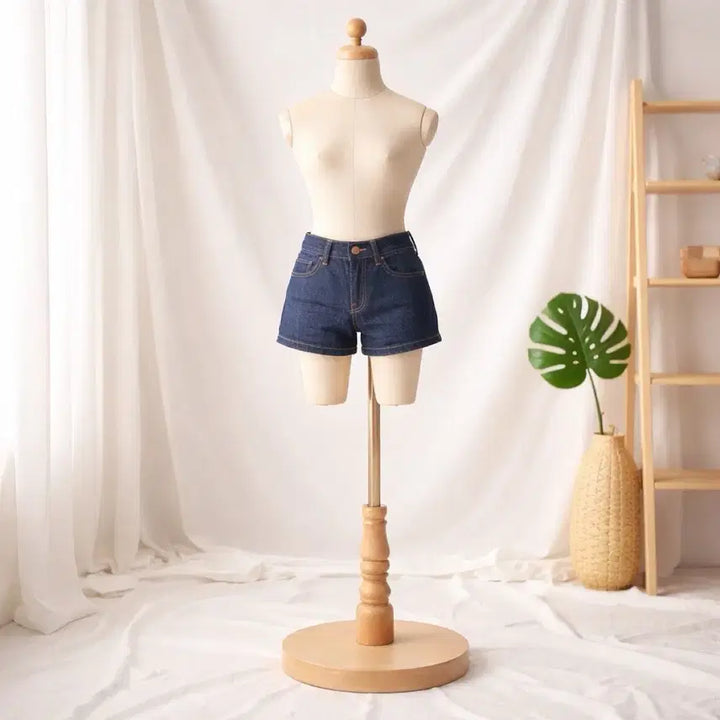[BUNJANG] Coated Dark Blue Denim Hot Pants / 새상품:) 코팅 청 데님 반바지 핫팬츠