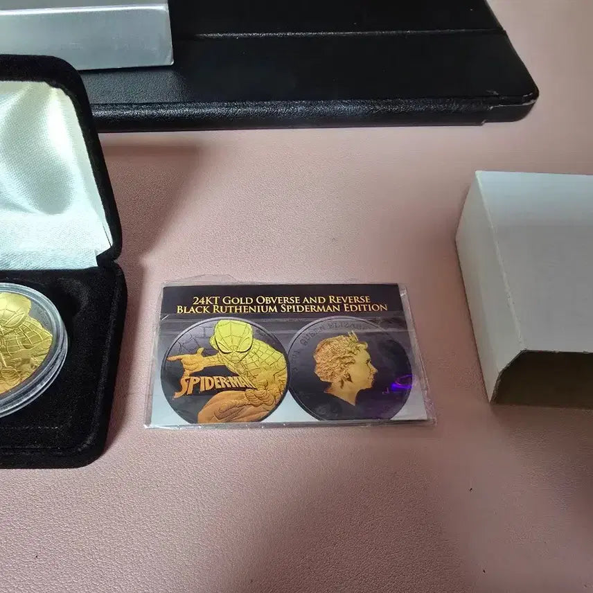 [BUNJANG] 마블 스파이더맨 1oz 은화 24K 금도금 루테늄 한정판 (투발루 201 / 마블 스파이더맨 1oz 은화 24K 금도금 루테늄 한정판 (투발루 201