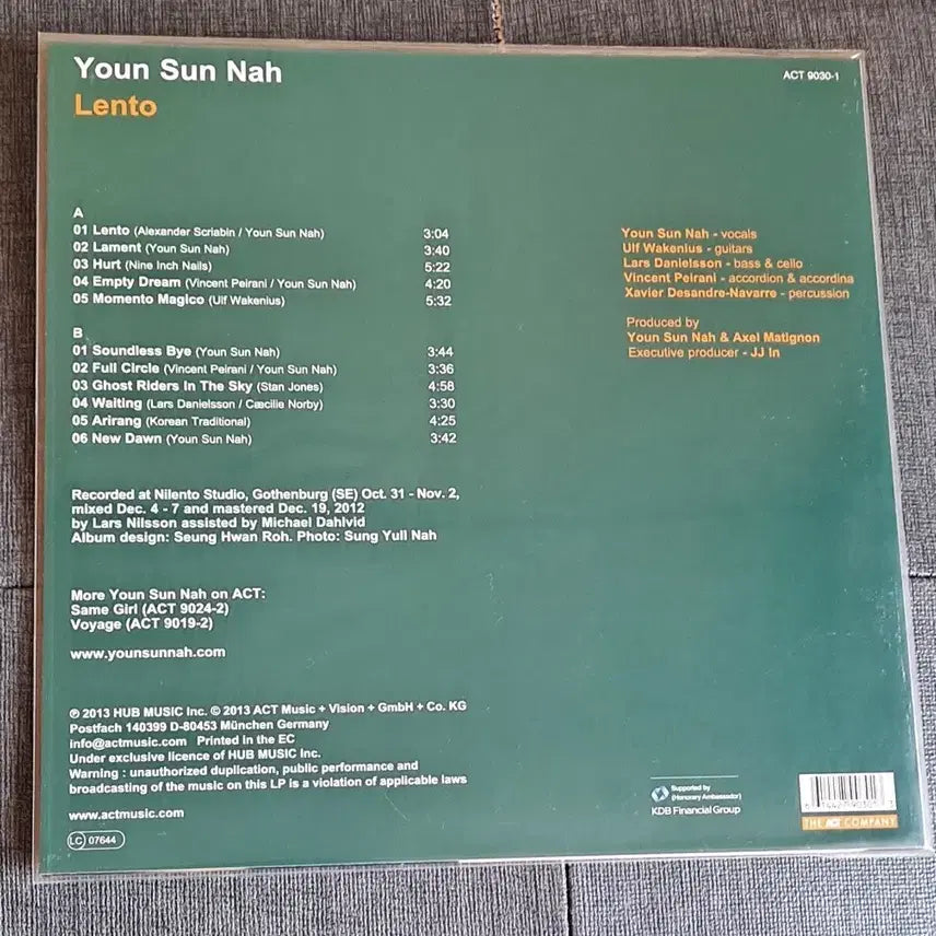 [BUNJANG] Na Yoon Sun Lento LP / 나윤선 lento lp