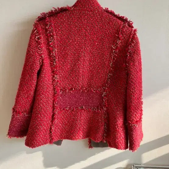 [BUNJANG] Tory Burch Red Tweed Chain Detail Jacket / 트리버치 레드 트위드 자켓